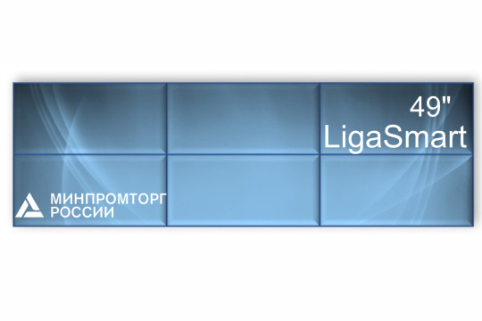 Изображение Видеостена 3x2 шов 0.88 LigaSmart 49" V 49.32