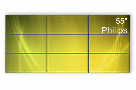 Изображение Видеостена 3x3 Philips 55" 55BDL2105X/00